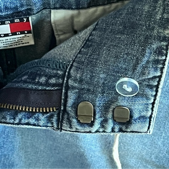 Y2K Vintage Tommy Hilfiger Flag Logo Denim Mini Skirt Size 3 EUC - Picture 8 of 13